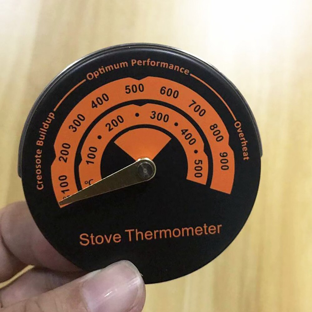 Termómetro magnético para estufa de leña, ventilador para hogar, termómetro con sonda, accesorios para chimenea