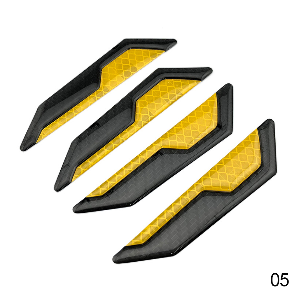 4 Uds. Pegatinas anticolisión para puerta de coche, pegatinas para el cuerpo, pegatinas de advertencia reflectantes, decorativas, resistentes a los arañazos, universales modificadas: Verde militar