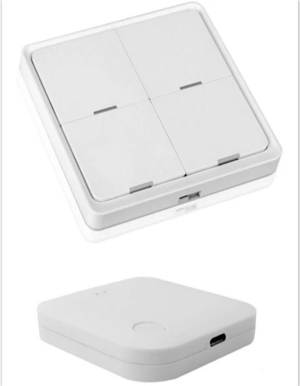 Tuya-interruptor inteligente zigbee sem fio, adesivo, painel de 4 vias, controle por aplicativo, casa inteligente, sem fio, com gateway zigbee: 03