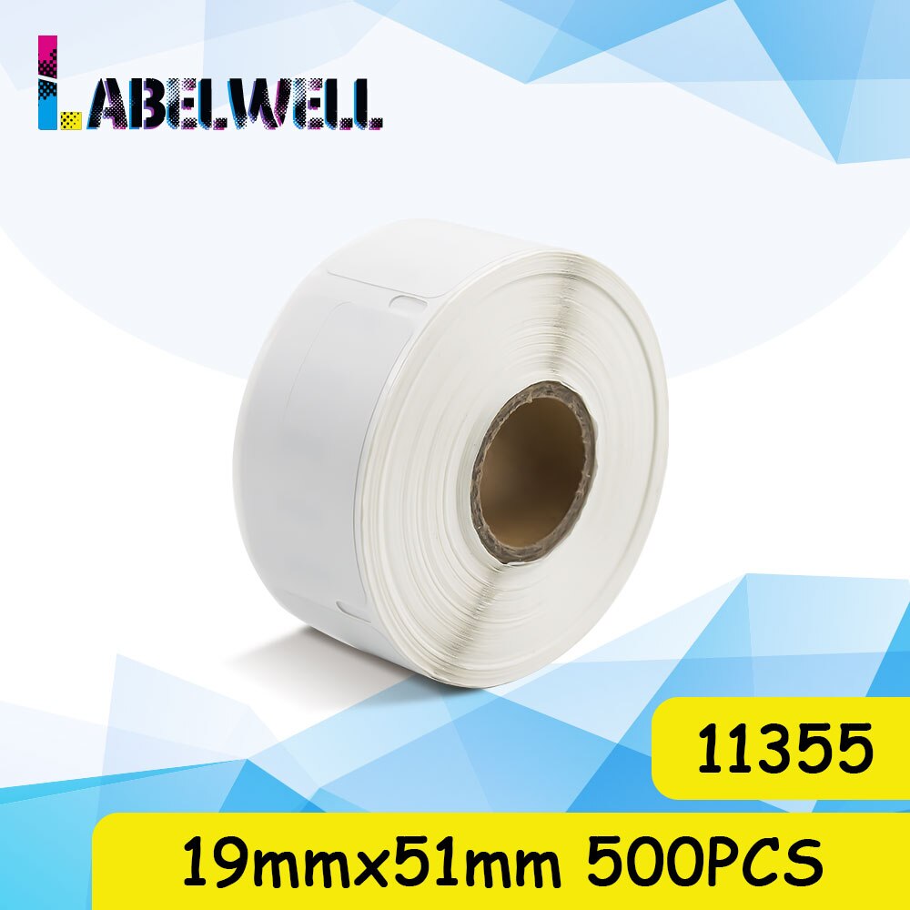 Labelwell 1Roll 260pcs Address Labels 99012 Thermal Paper LW 99012 99010 11352 11355 roll for DYMO LabelWriter 450 DUO/450/4XL: 11355 label roll