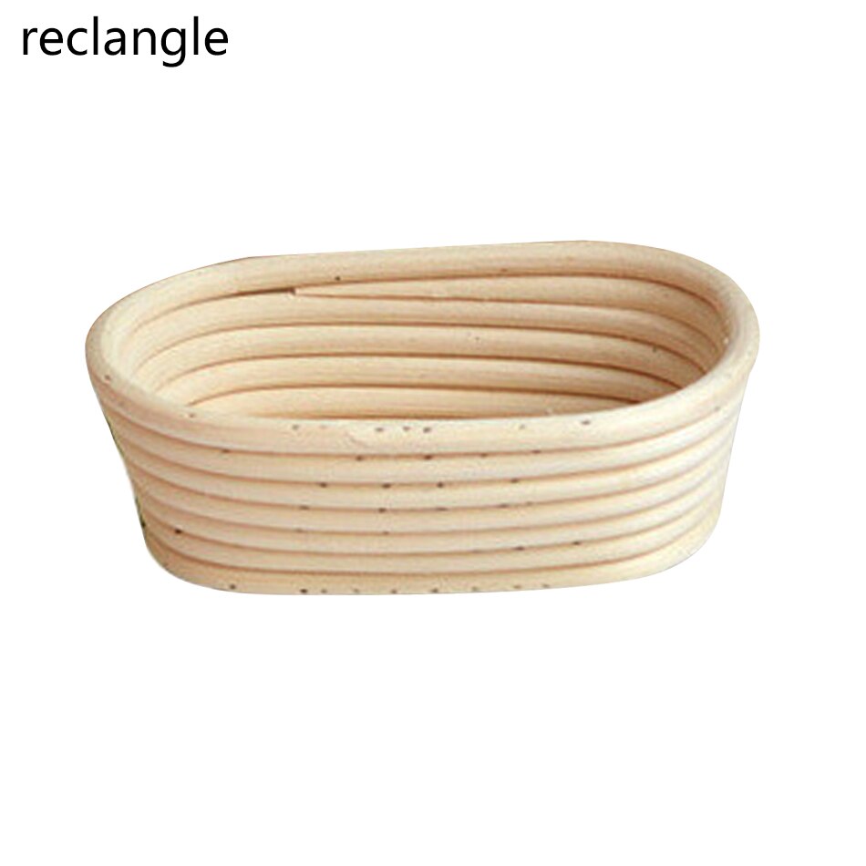Cesta redonda ovalada de mimbre para fermentación, cesta de mimbre, suministros de cocina, cestas de mimbre para fermentación: A 15X8X5CM