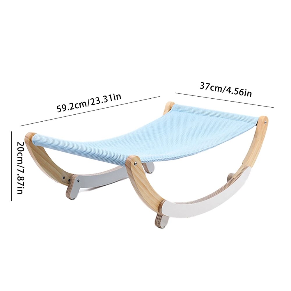 Pet Cat Bed Houten Schommel Shaker Comfortabele Katten Hangmat Massief Hout Duurzaam Sterke Houten Frame Bed Kitten Grappige Schommelstoel