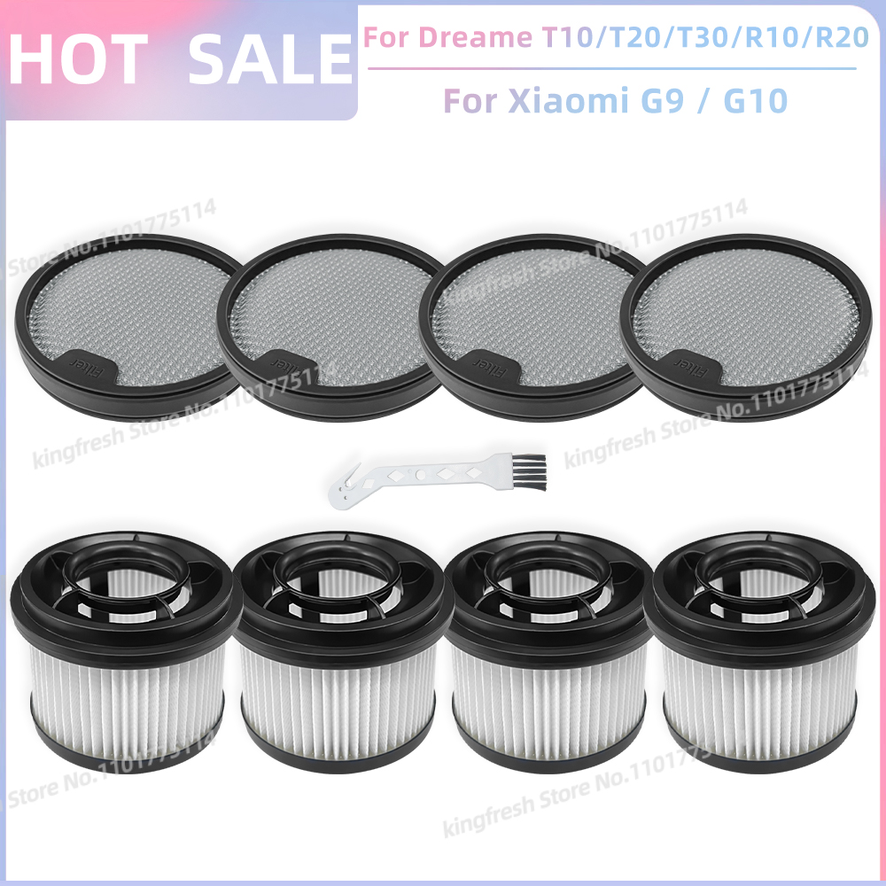 Passend für Dreame T10 / T20 / T20 Profi / T30 / T30 Neo / R10 / R10 Profi / R20, Xiaomi G9 / G10 Ersatzteile Vornachfilter: Freier Raum