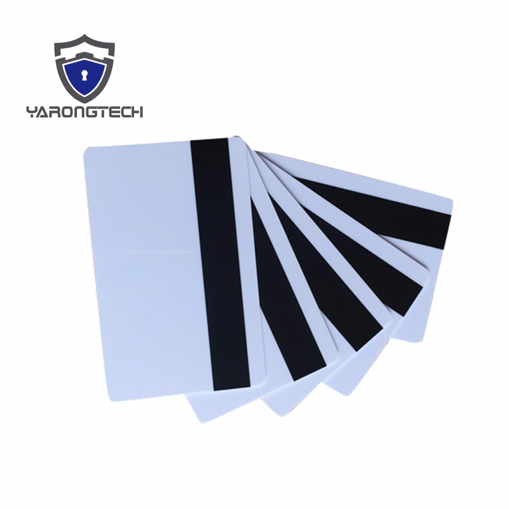 10pcs Blank White PVC Hico 1-3 magnetic stripe card Plastic Credit Card 30Mil Magnetic Card with printable for card printer