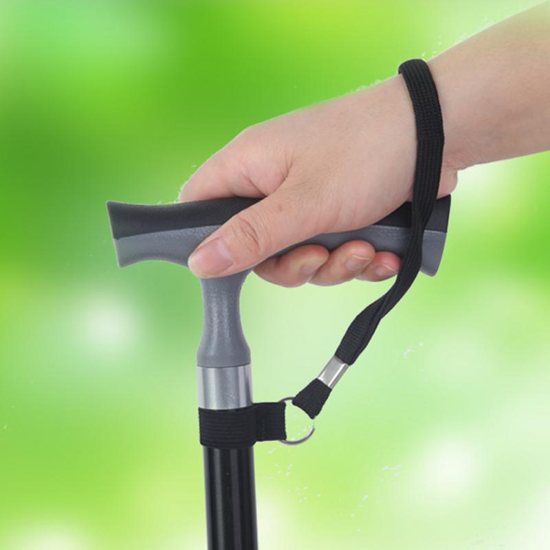 Old Man Walking Stick With LED Light Four Legged Stable Rugged Aluminum Alloy Foldable Portable 62-96cm