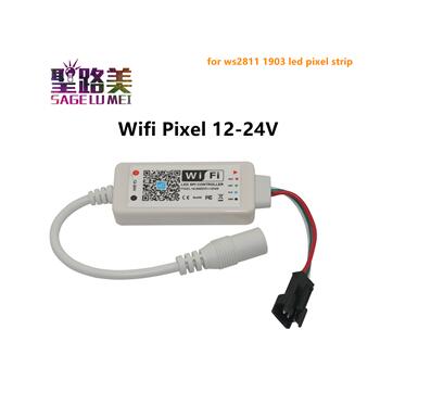 Magic Home DC5V 12V 24V Bluetooth Draadloze Wifi Controller, rgb/Rgbw Ir Rf Led Controller Voor 5050 WS2811 WS2812B Pixel Led Strip: Wifi Pixel 12-24V