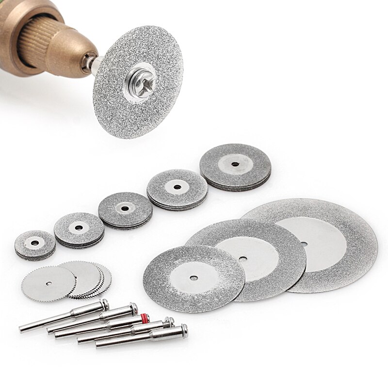 38 stuks diamant slijpschijf voor dremel gereedschap accessoires mini zaagblad diamant slijpschijf set roterend gereedschap