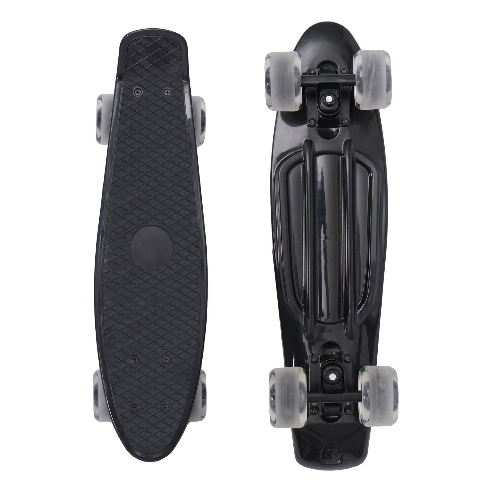 Plastic Vierwielig Kleine Vis Skateboard Knipperende Wiel Snelweg Single Tilt Skateboard