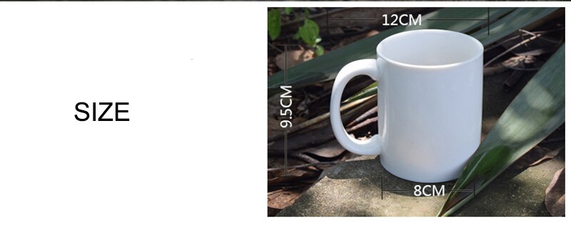 Taza de estilo de dedo medio blanco, para mezclar café, leche, taza divertida de cerámica, taza de agua de capacidad de 300ml