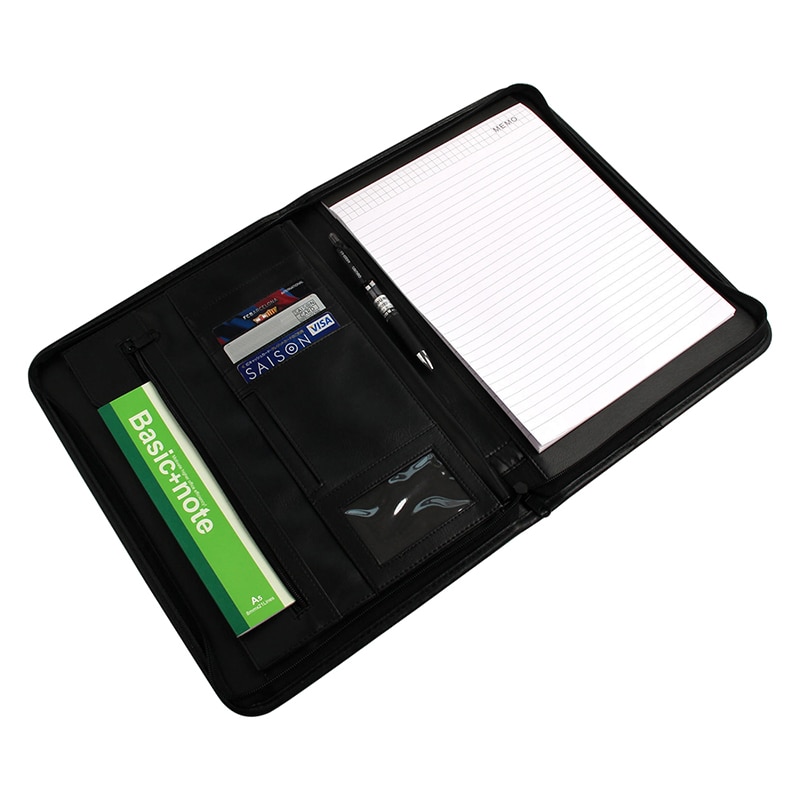 Carpeta de negocios multifunción con cremallera A4