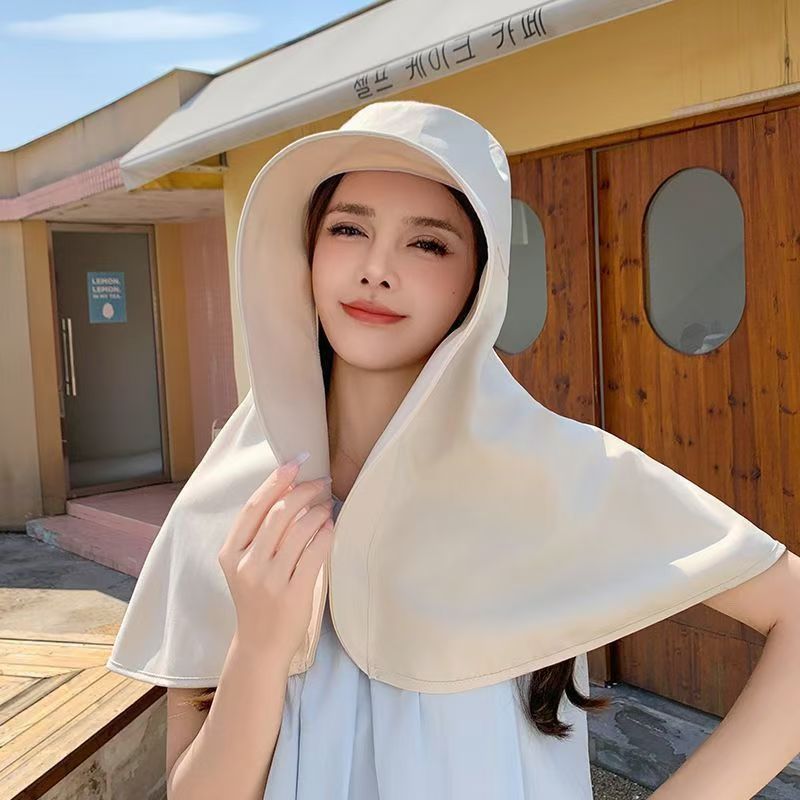 Chapeau de soleil version large pour l'extérieur, évacuation de l'humidité, respectueux de la peau, respirant, sweat-shirt à capuche, séchage rapide et confortable: BLEU CIEL