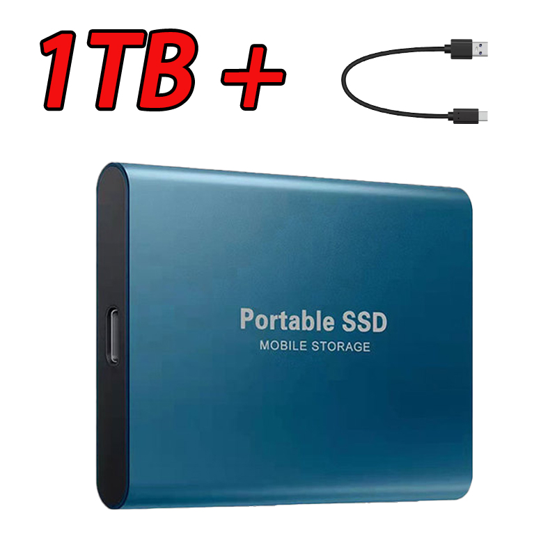 Ekstern ssd bærbar solid state-drev 1tb 4tb ultrahurtig harddisk til bærbar mac pc stationær data backup lagring disk: Grøn