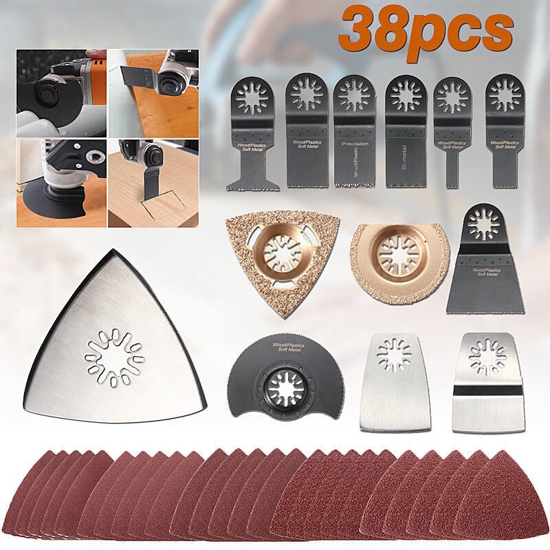 38pcs High Carbon Steel Vibration Saw Blade Multi-Function Bi-metal Precision Oscillating Multitool Saw Cutting Multimaster Tool