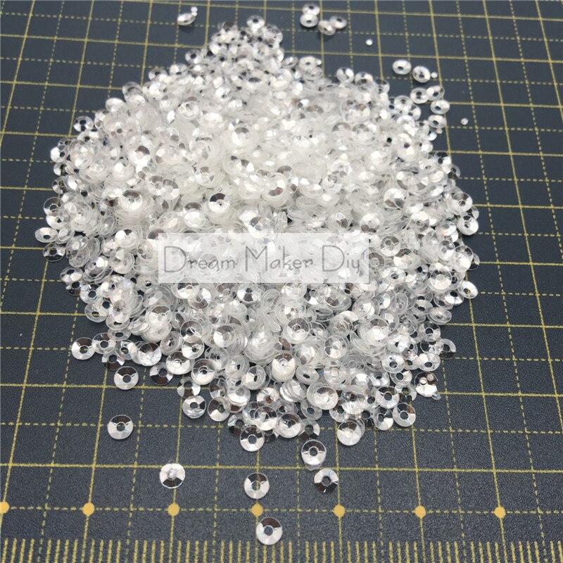 50 gram/lot 8000 stuks 3mm kristallen diepe beker pvc pailletten naai-/versieringsaccessoires pailletten bloemvorm