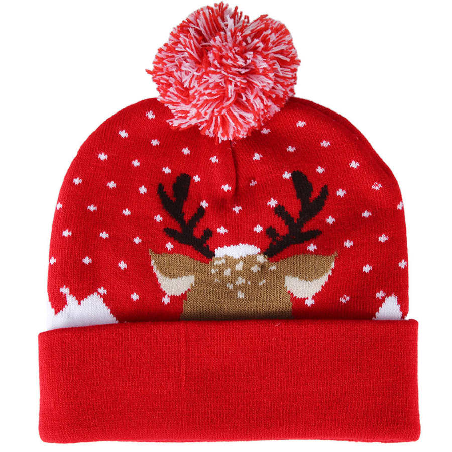 Led ljus upp hatt färgglada ljus stickad tröja mössa xmas jul mössa mössa stickad för unisex barn baby pojkar flickor