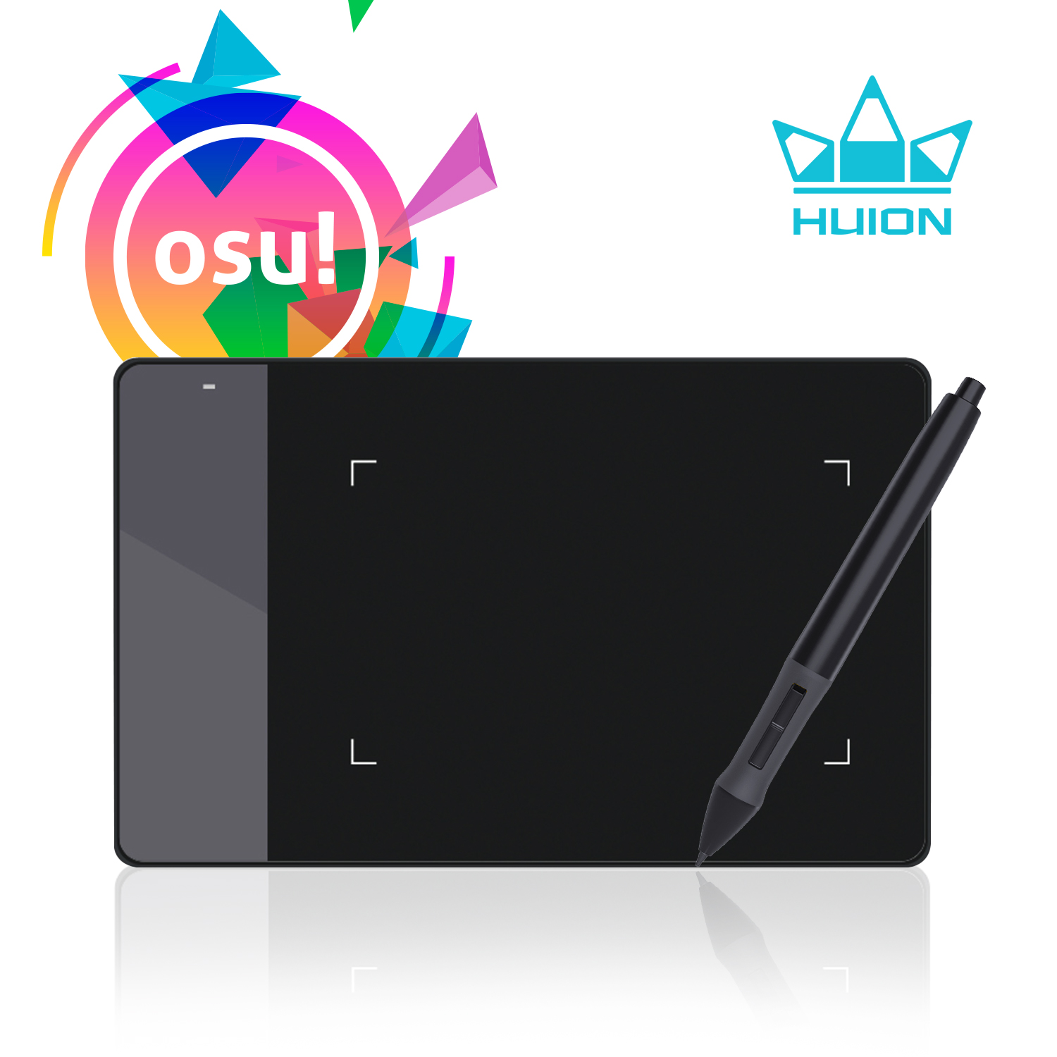 Huion Grafik Zeichen tablett 4 Zoll Signatur Pad P68 Digital Stift Kuli Tablette perfekt für Osu-Spiel, für freundlicher: Schwarz