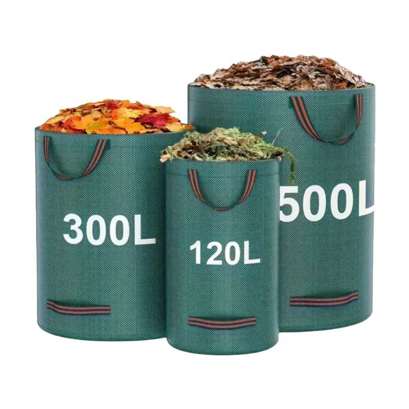PP Garden Waste Bags Heavy-Duty Reusable Yard Debris Bags with Industrial Fabric and Handles for Plant, and Leaf Collection
