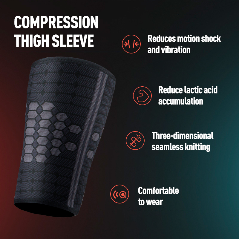 Kompressionshylsor för lår, 1pc st, lårstöd för hamstrings, vrickningar, träning, sport, återhämtning, unisex