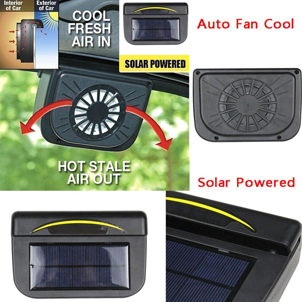 Eco-Friendly Solar Power Air Conditioner for Car Vent Cooler Cars Cooling Exhaust Fan C44