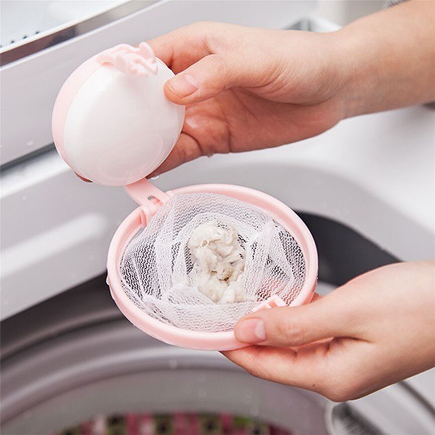 Lint Filter Bag Washing Machine Lint Filter Bag Laundry Mesh Hair Catcher Floating Ball Pouch June#1