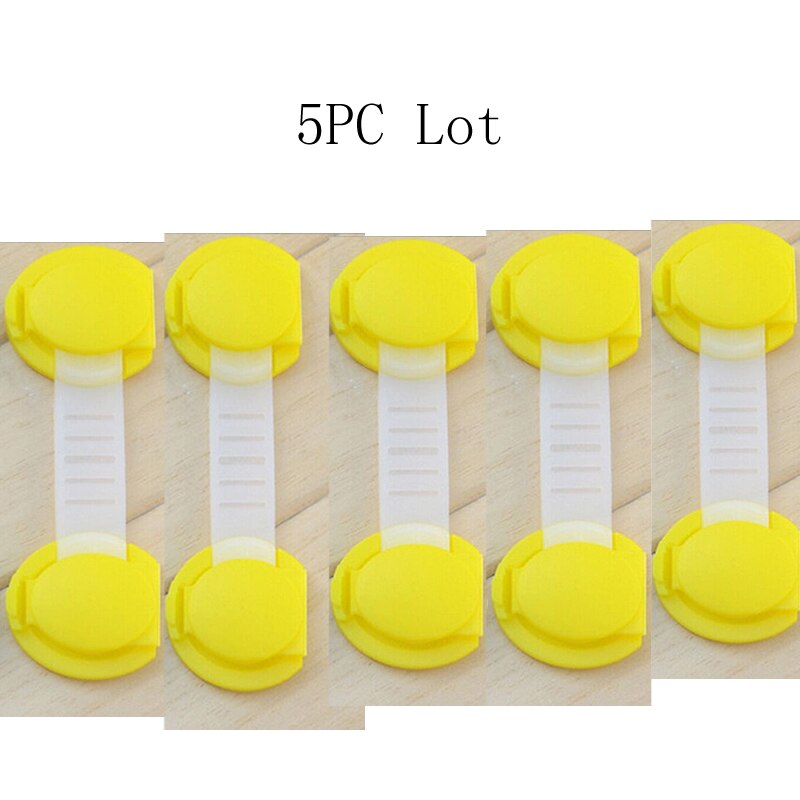 5 Pcs Baby Ladeblokkering Kinderen Beveiliging Kabinet Sloten Bandjes Peuter Kind Veiligheid Apparatuur Lock Koelkast Kast