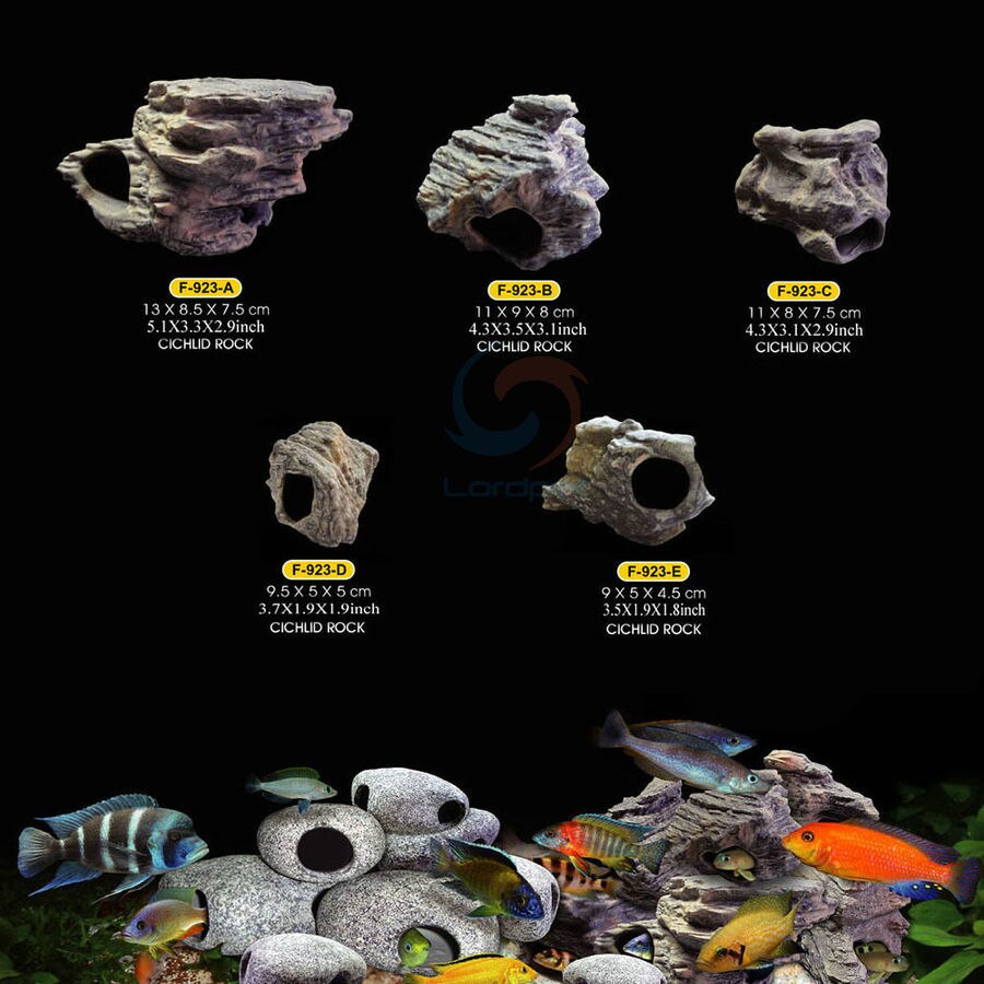 Up Cichlid Stones Keramische Aquarium Rock Cave Decoratie Voor Fish Tank Ornament Cave Decor 5 Maten