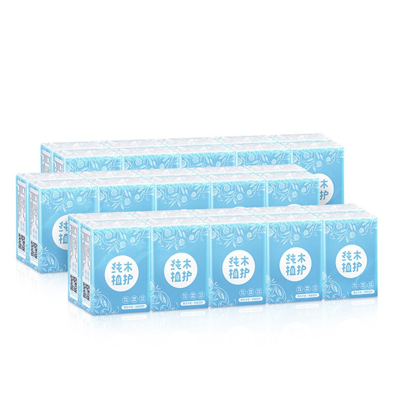 Mini Paper Towel 3-ply Napkin Home Travel Outdoor Portable Soft Tissue FKU66: 30 bags