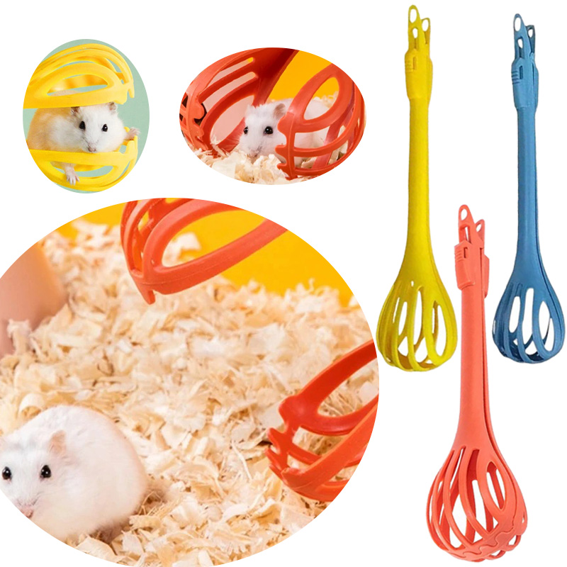 Zacisk dla chomika pułapka na szczury małe zwierzęta czyszczenie gniazd z zamkiem ochrona dłoni przed gryzakiem małe artykuły dla zwierząt interaktywne zabawki L