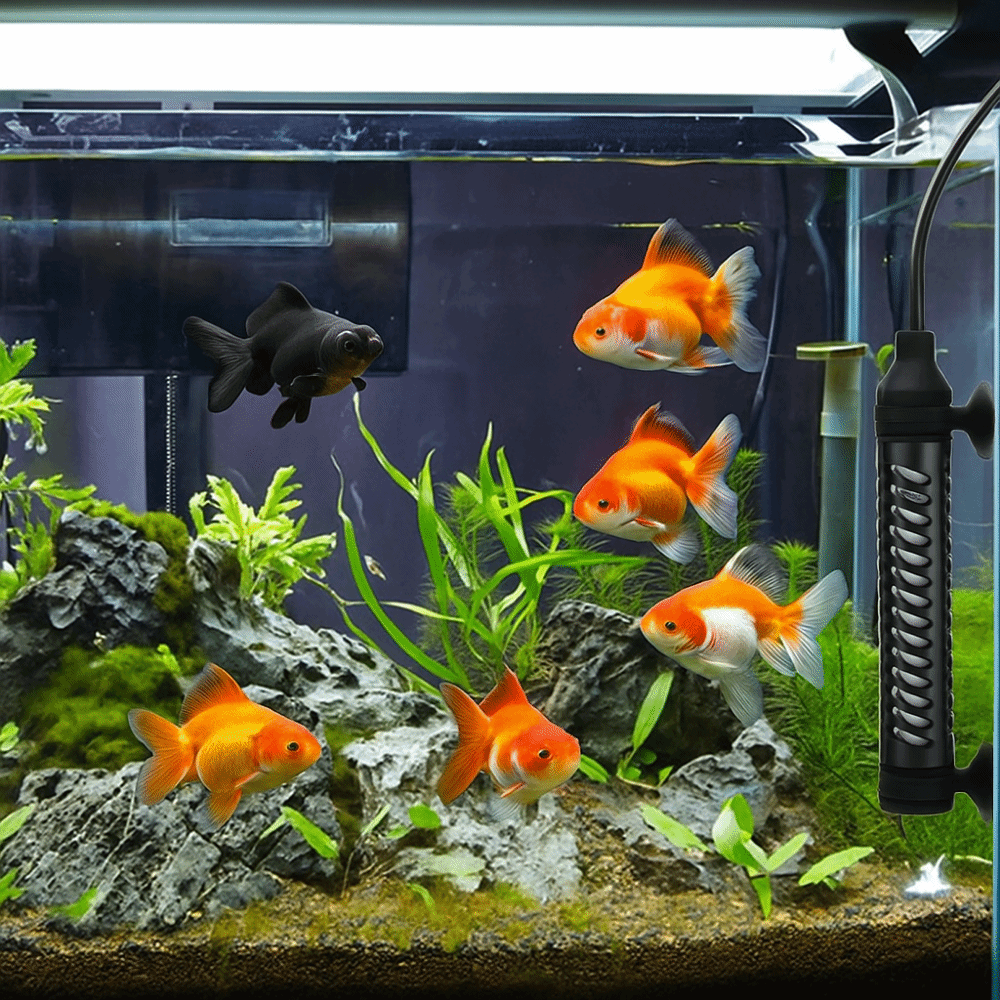 35/50/75w justerbare varmestaver til kvartsglass i akvarium, 22-34 °c med beskyttelsesdeksel, varmestaver til skilpaddekrukke