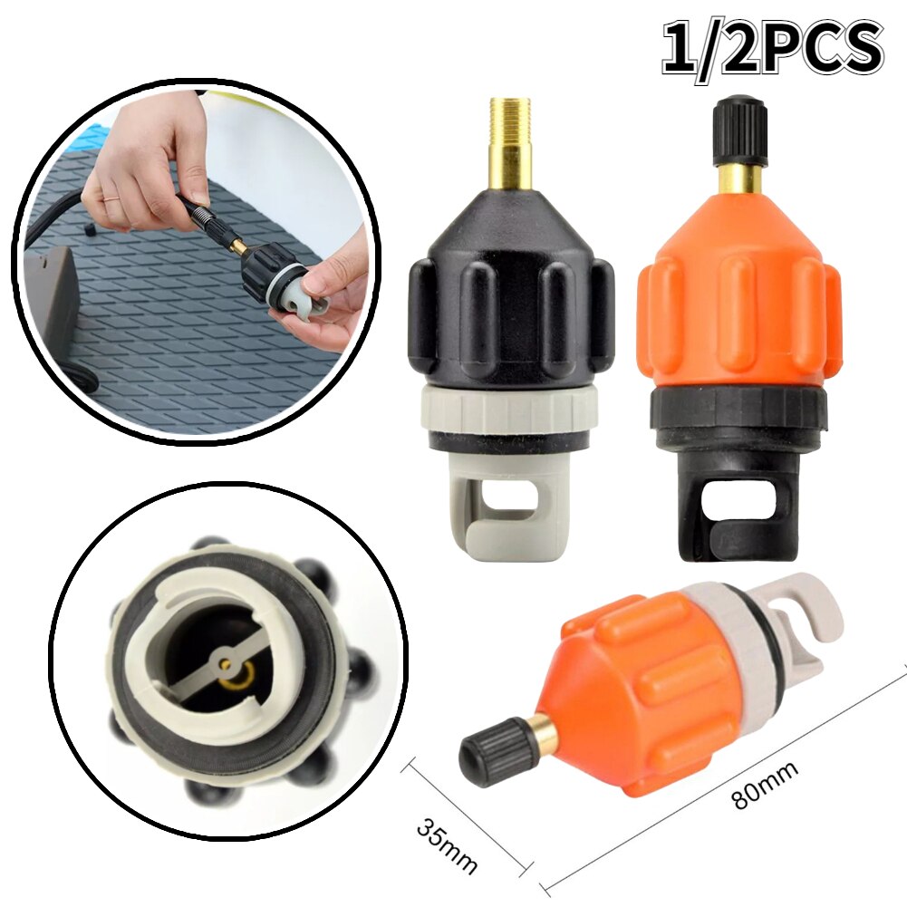 Adaptador de válvula de aire duradero para tabla de SUP, resistente al desgaste, para bote de remos, Kayak, nailon, 1/2 piezas