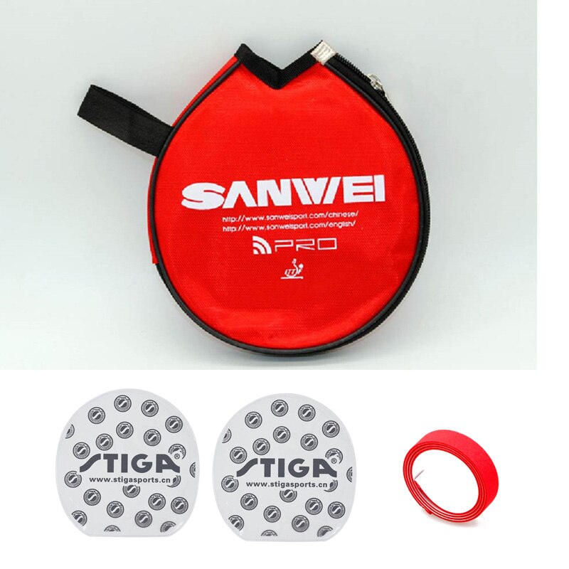 YINHE / SANWEI Table Tennis Case for Table Tennis Racket Bat Protective Round Bag Tenis De Mesa: Sanwei x Film x Tape