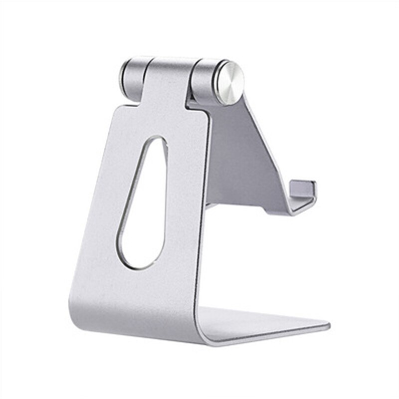 Aluminum Metal Phone Holder Mobile Phone Holder Stand Desktop Universal Non-slip Mobile Phone Hold for iPhone Samsung Tablet: Silver