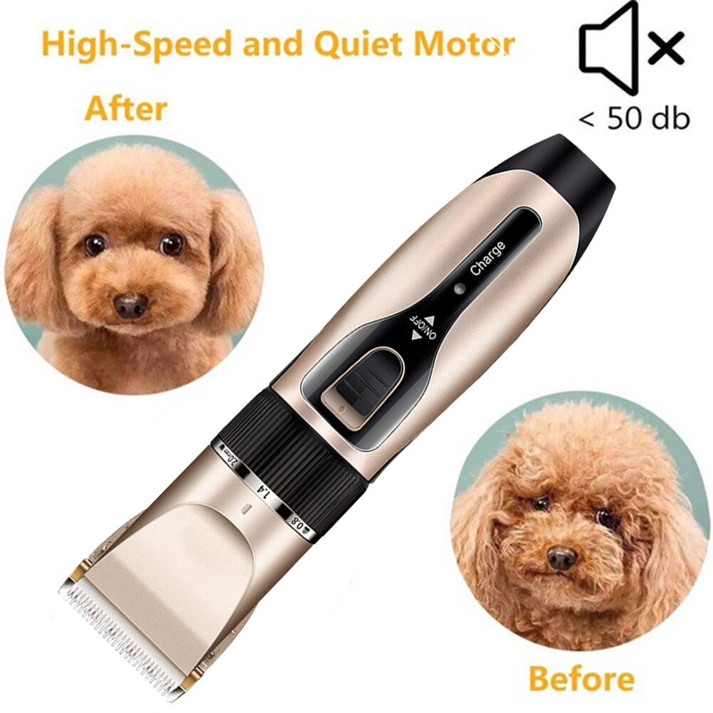 Hundplejekit usb genopladeligt kæledyr klipper kattehundehårtrimmer trådløs hårskærer maskine elektrisk barbermaskine