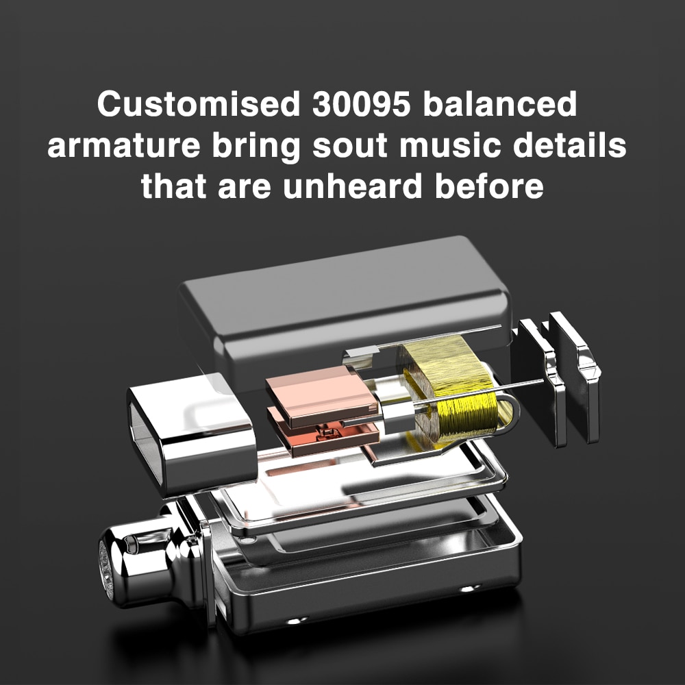 AK TRN M10 1BA+1DD Metal Hybrid In Ear Monitor Earphone HIFI Sport Earphone Earplug Headset Headplug v90/v80/VX with QDC 3.5mm