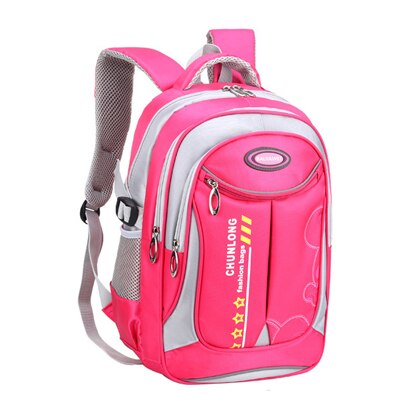 Primary Safe School Backpack for Boys Girls Waterproof Schoolbag kids Princess Orthopedic School bags Children Backpacks mochila: Red