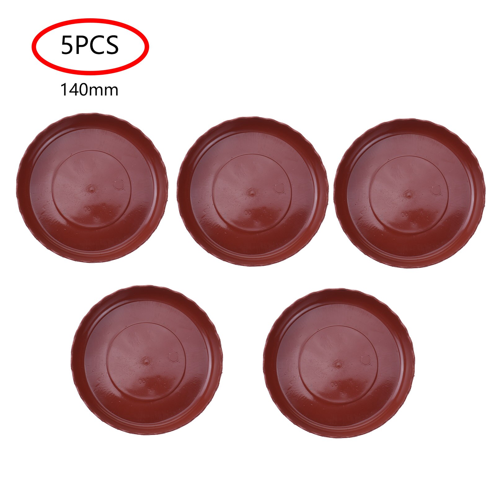 5Pcs Plastic Round Plastic Flower Pot Tray Home Garden Gear Shaped Edge Water Tray Flower Pot Base Planter Tray Potting Tray: Red 140mm