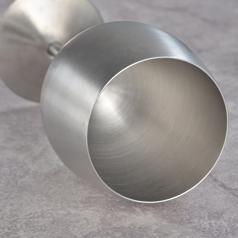 2 stk/sett vinglass rustfritt stål 18/8 metall vinglass bar vinglass champagne cocktail drikkekopp sjarm festutstyr