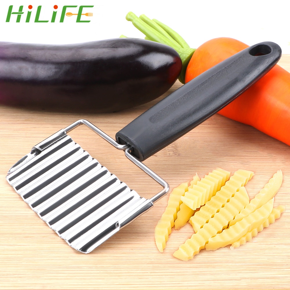 Hilife Veggie Slicer Duurzaam Aardappel Slicer Rvs Golvend Frieten Cutter Groente Chopper Keuken Gadgets Cutter