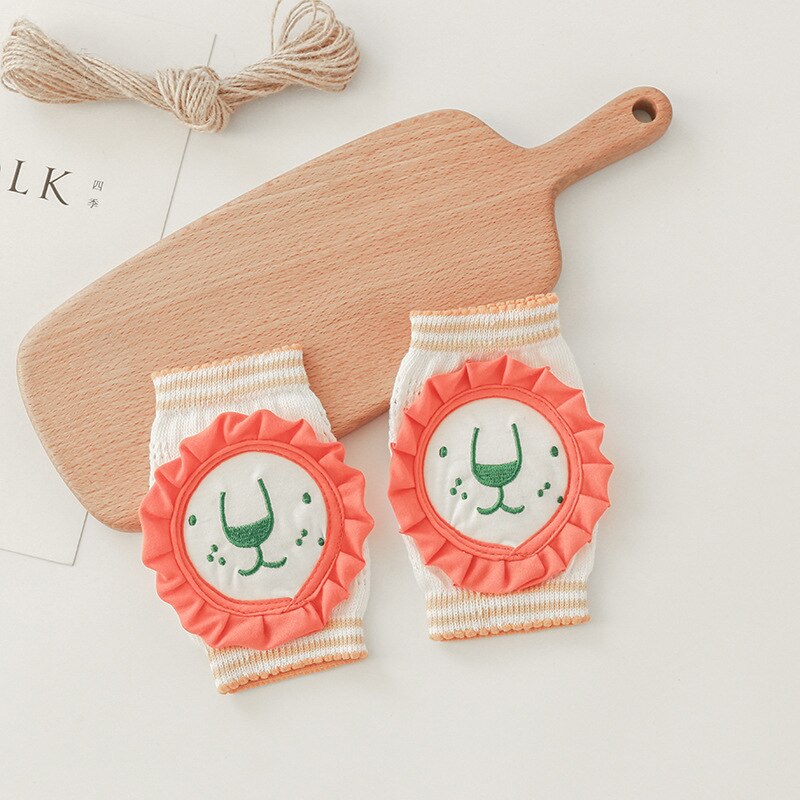 Calcetines para gatear de bebé, Protector de rodilla de recién nacido para piernas, calentadores de piernas para niños pequeños, calentadores de seguridad para niños pequeños de algodón para niños: orange