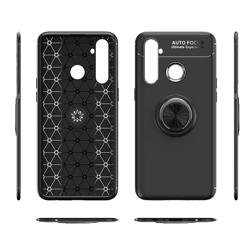 Étui antichoc pour OPPO Realme 5 Pro étui anneau de doigt aimant mat housse en Silicone pour Realme 5 Pro 6.3 pouces étuis Fundas