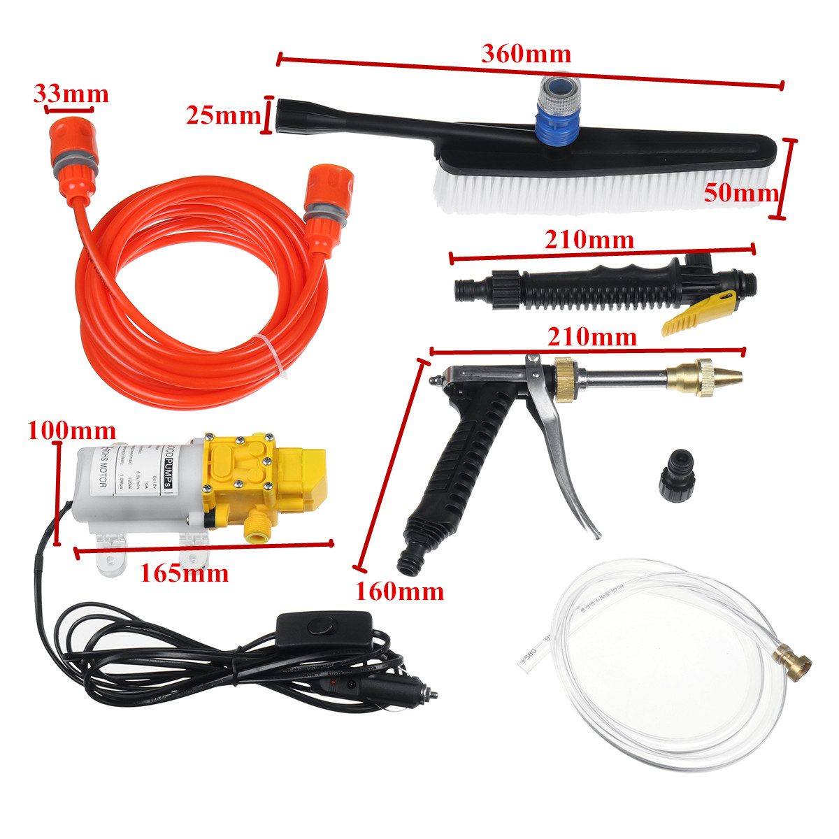 12V 100W Car Washer Guns Pump Car Sprayer High Pressure Cleaner Electric Cleaning Auto Device Car care Portable Washing Machine