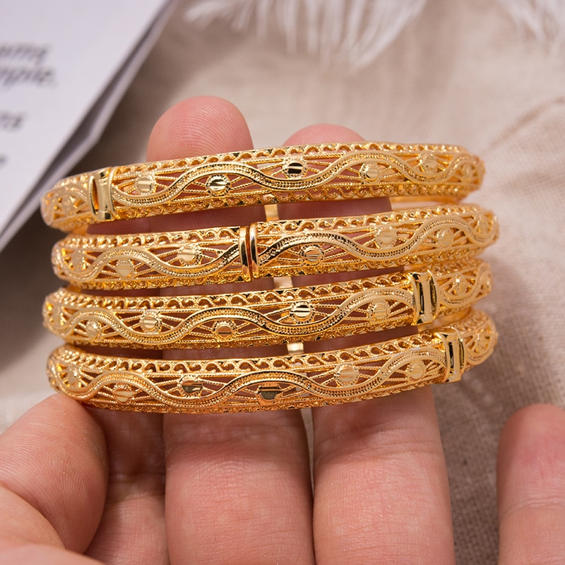 Armreif Mädchen Neue afrikanisch armreifen Äthiopischen frauen Armreifen Armbinde schmuck Gold Blume armbänder Mädchen Party Luxus