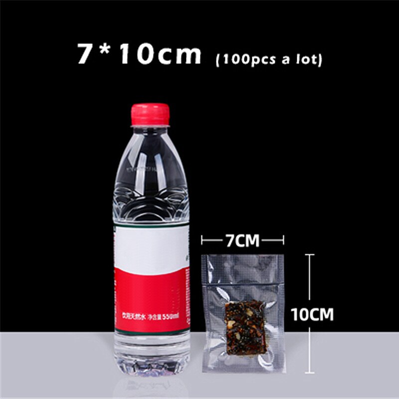 100 Stks/partij Keuken Vacuüm Zakken Voor Voedsel Vacuüm Sealer Verpakkingsmachine Voedsel Opbergtas Bpa-vrij Keuken Opslag Accessoires: 7x10cm
