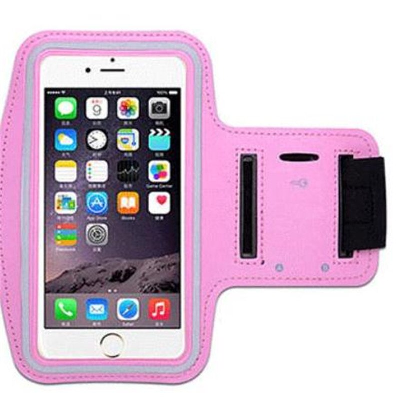 Waterdichte Sport Muziek Running Workout Gym Arm Band Bag Case Voor Iphone 7 6 6S 7 Plus 6 Plus workout Running Gym Telefoon Accessor: pink 5.5 inch