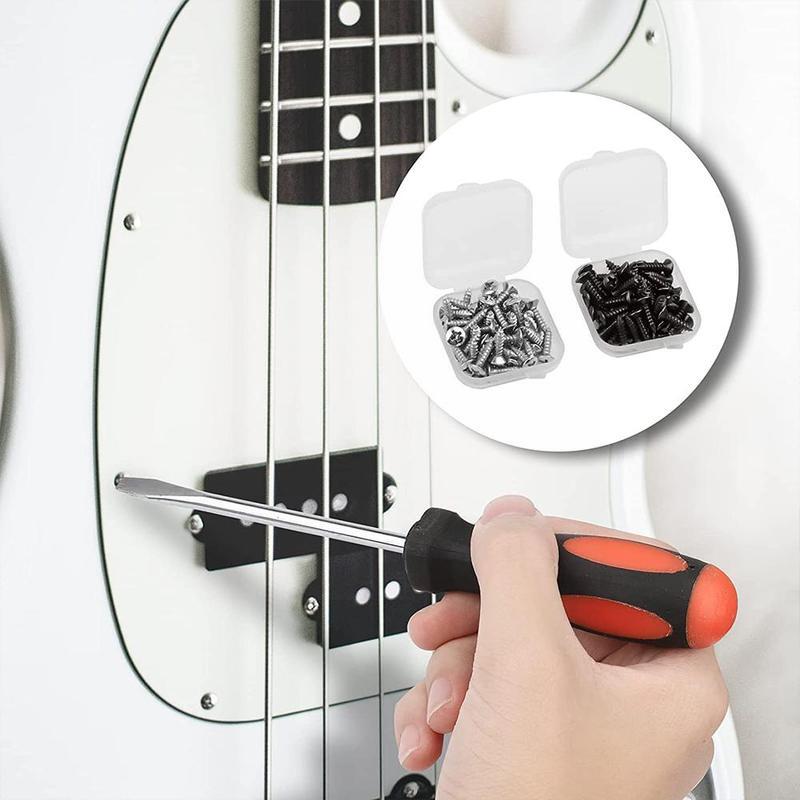 Screw Electric Guitar Guard Plate Mounting Screw Electric Box Screw Panel With 3*12mm*50pcs Fixing Socket Screw Bass V6k6