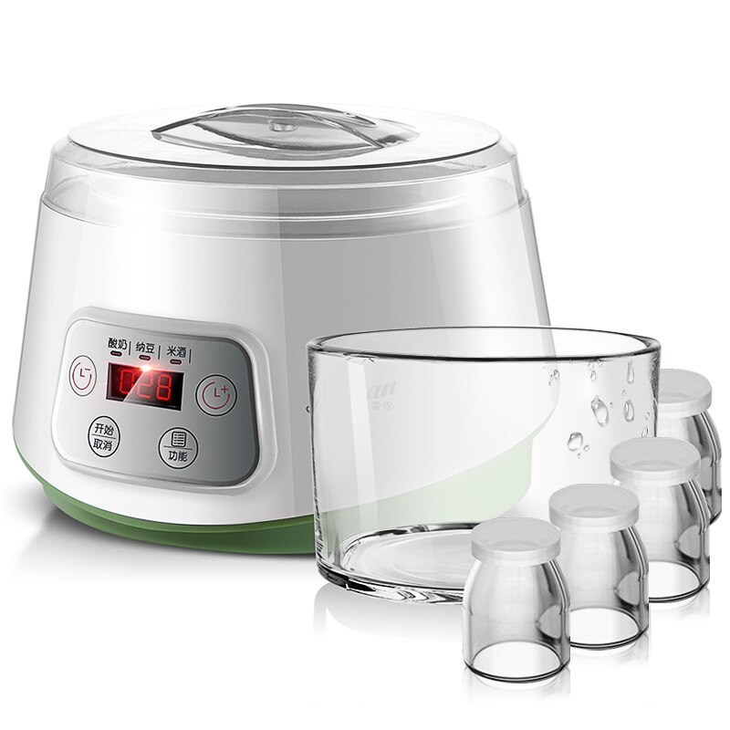 Home Automatic Yogurt Machine Mini Homemade Rice Wine Natto Machine Glass Liner with Cup