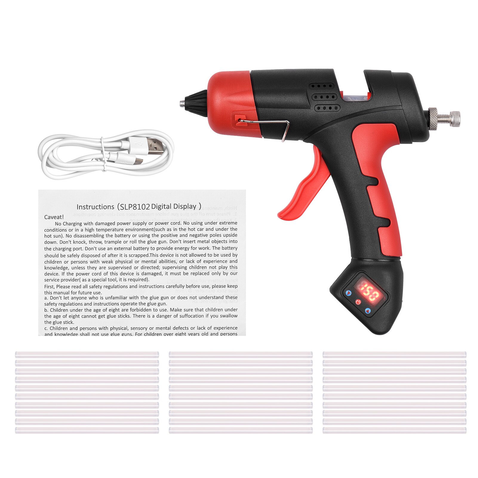 Melt Lijm Machine Li-Ion Batterij Lijmpistool Verstelbare Temperatuur &amp; Lijm Hoeveelheid Uitgang Voor Diy En Meubels Reparatie