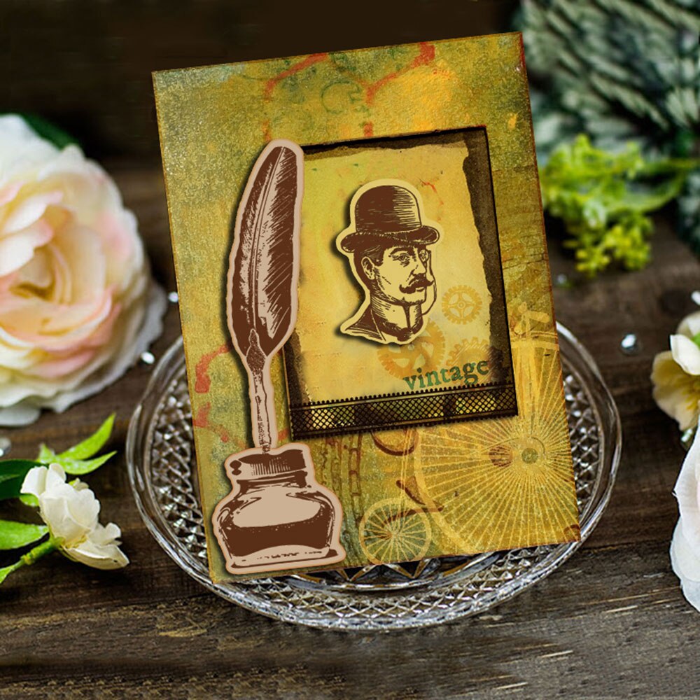Rétro Transparent Klar Silikon Stempel/Dichtung für bricolage scrapbooking/foto album dékoratif klare stempel blätter