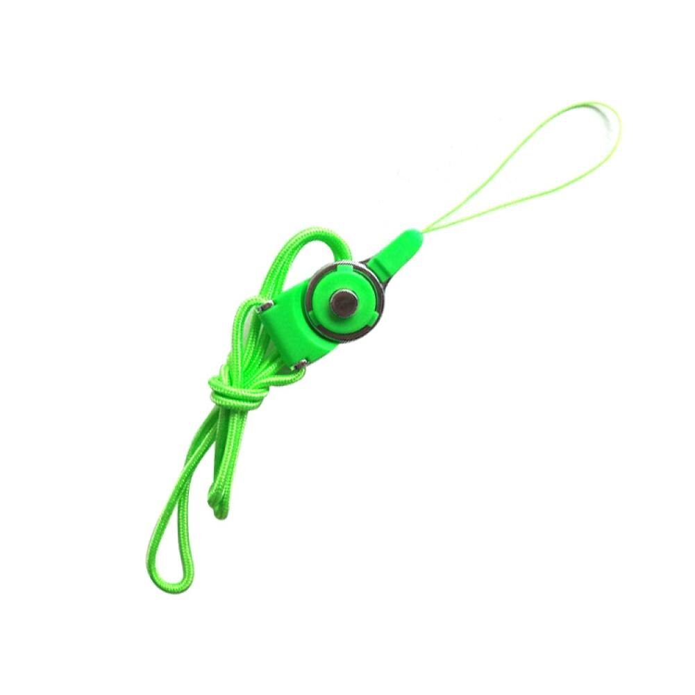 Universele Mobiele Telefoon Bandjes Afneembare Roterende Gesp Gevlochten Lange Telefoon Geval Lanyard Riem Vinger Houder Hals Opknoping Touw: Green