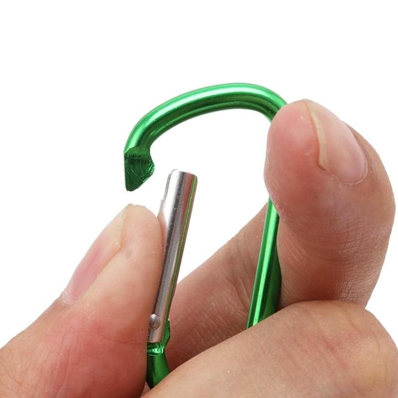 3pcs D Clip Carabiner Snap Spring Clasp Hook Keyring Camping Carabina Small Karabiner Locking Carabiner Clip Snap Hook Keyring